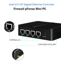 Xcy — Mini PC portable Celeron J1900, ordinateur pour pare-feu Pfsense, avec 2 go de RAM, 16 go de SSD, statue, processeur sans fil, Rohs 4 LAN, prise en charge AES, WIN