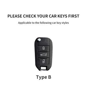 Housse de protection en cuir pour clé de voiture, pour <span class=keywords><strong>Citroen</strong></span> <span class=keywords><strong>C4</strong></span> C3 C6 C8 <span class=keywords><strong>CACTUS</strong></span>, anti-rayures, coque de protection pour clé télécommande intelligente, <span class=keywords><strong>accessoires</strong></span> - Product Image 3