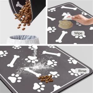 Tapis d'alimentation pour animaux de compagnie <span class=keywords><strong>en</strong></span> diatomite moderne, dessin animé, séchage rapide, rafraîchissant, absorbant, anti-éclaboussures, pour chats et chiens - Product Image 3