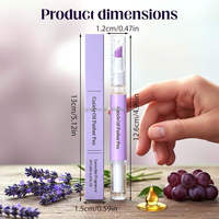 Stylo applicateur d'huile pour cuticules 2-en-1 en gros, revitalisant personnalisé pour l'élimination des peaux mortes et sèches