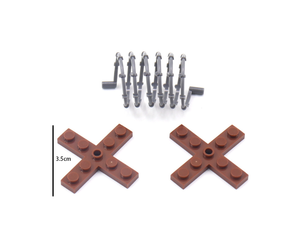 Quân đội đồ chơi moc xây dựng gạch DIY WW2 quân sự mini roadblock chơi Set 3 phong cách của nhựa mini roadblock xây dựng khối trẻ em - Product Image 3