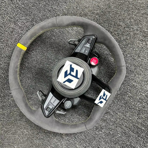 Volante Deportivo S-Line en Cuero Alcantara Completo con Botón de Arranque para Audi R8 TTRS C6 C7 S7 S4 A4 B8 RS3 SQ5 S5 B9 A6 C8 A3 <span class=keywords><strong>2018</strong></span> - Product Image 1