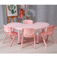 Ensemble Scolaire Ekintop en Plastique 8 Places Design Moderne, Mobilier de Maternelle, Tables et Chaises en Plastique pour Enfants