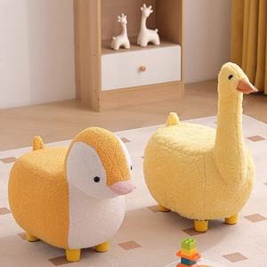 Tabouret en forme d'oiseau pour enfants, siège en peluche de dessin animé pour la décoration de la chambre des enfants, chaise durable remplie de mousse - Product Image 1