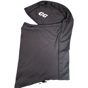 Cagoule noire personnalisée coupe-vent protection faciale casquette crâne avec logo de sérigraphie personnalisé - Product Image 2