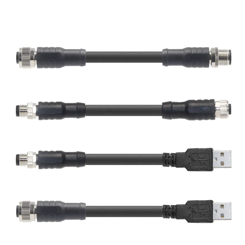 M12 A Coded 5 Pin Female to USB A Male Connector With Murrelektronik Cable