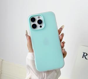 Confortable couleur bonbon givré TPU antichoc coque souple coque de téléphone <span class=keywords><strong>2</strong></span> en 1 couleur unie étui de téléphone portable pour iPhone 17 16 15 14 - Product Image 6