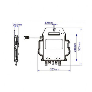 <span class=keywords><strong>Micro</strong></span>-<span class=keywords><strong>onduleur</strong></span> de haute qualité 600w 700w 800W 900w sur réseau intelligent Mppt pour système solaire - Product Image 3