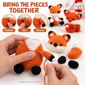Figura Decorativa de Animal Tejido a Crochet, Hecho a Mano, Amigurumi, para Decoración del Hogar, Dormitorio, Sala de Estar, Estante, Regalo de Inauguración - Product Image 5