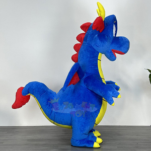 Costume de mascotte gonflable de dragon volant bleu, cosplay d'anime, costume de personnage de dessin animé en peluche pour adultes - Product Image 3