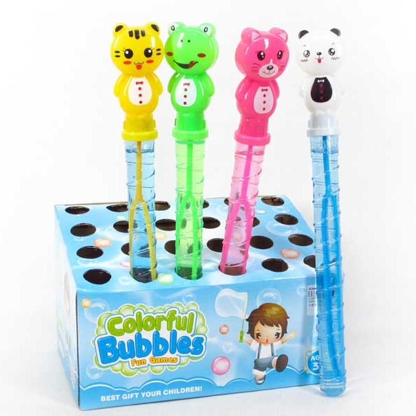 Красочные животные, мыльные пузырьки, палочки, игрушки, 24 В 1, пластиковые пузырьки для детей