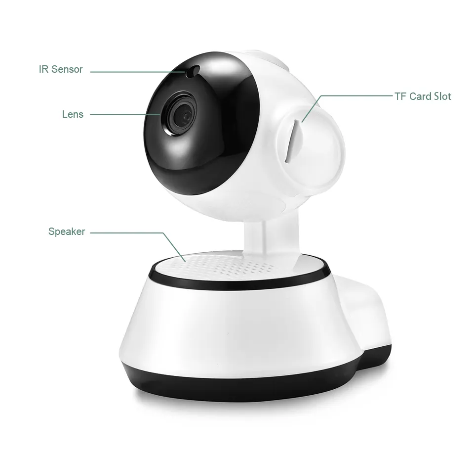 Vendita calda V380 telecamera IP di rete intelligente Wifi 1080P telecamera di sicurezza per la casa CCTV Baby telecamera di sicurezza per la casa
