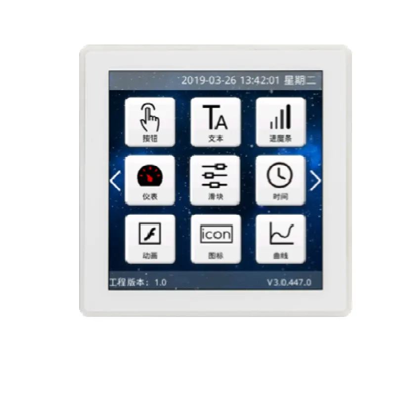 Monitores de tela com caixa de interruptor de toque inteligente, barra capacitiva de 3,95 polegadas 480x480 Ips TFT