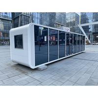 Maison conteneur verte de luxe préfabriquée et portable, 20ft 40ft, personnalisable, type Apple Cabin Pod Capsule, 2 ou 3 chambres, mini-villa, hôtel, bureau