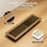 Grille de ventilation rectangulaire PCP de haute qualité, couleur marron, pour sortie d'air conditionné, usage résidentiel