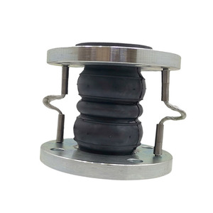 Hoge kwaliteit dubbele bolvormige standaard flexibele rubberen expansievoeg flens metalen compensator voor industriële pijpleidingen - Product Image 1