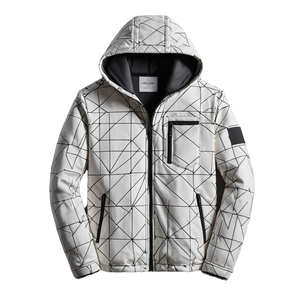 Veste de chasse à capuche pour homme, imprimé camouflage épais, grande taille, hiver, toile durable, respirante, imperméable, personnalisable - Product Image 1