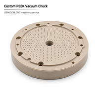 Composants de ventouse à vide PEEK usinés CNC pour équipement semi-conducteur, sur mesure OEM