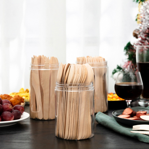 Couverts biodégradables écologiques naturels jetables, <span class=keywords><strong>kit</strong></span> de couverts en bois de pin pour la fête - Product Image 6