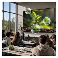 Écran d'affichage immersif 3D intérieur P2.5 de haute qualité, mur vidéo LED pour centre de ressources scolaires et bibliothèques