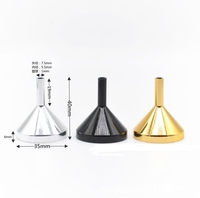 Vente en gros de mini-petits entonnoirs en acier inoxydable noir argent doré en alliage d'aluminium accessoires de gadgets de cuisine
