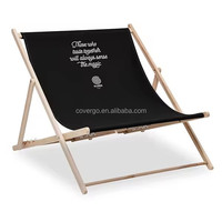 Fabricant promotionnel XXL grande chaise longue surdimensionnée géante double chaise longue pliable en hêtre avec logo personnalisé et imprimé