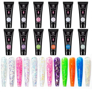 Polygel Cristal UV/LED pour Extension d'Ongles, Séchage Rapide, Effet Laser Dragon d'Eau, Sans Papier, Sans Douleur, Paillettes Scintillantes Instantanées - Product Image 1