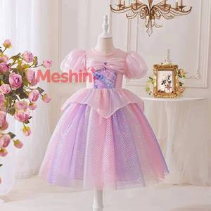 Robe de princesse sirène pour filles, robe de fée pour enfant, robe d'anniversaire pour fille - Product Image 1