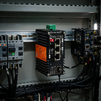 Mini Convertidor de Medios de Fibra Óptica SFP PoE Gigabit Inteligente con IA para Redes Ethernet Industriales