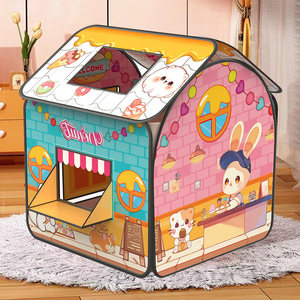 Tente de jeu <span class=keywords><strong>en</strong></span> <span class=keywords><strong>tissu</strong></span> pour enfants, base secrète, pour l'intérieur et l'extérieur, installation rapide, quatre saisons, pour bébés garçons et filles - Product Image 2