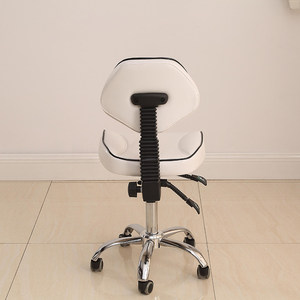 Tabouret <span class=keywords><strong>de</strong></span> Barbier et <span class=keywords><strong>de</strong></span> Salon, Chaise Pivotante pour Dentiste, Tabouret <span class=keywords><strong>de</strong></span> Pédicure avec Pompe Hydraulique Réglable et Roues - Product Image 4
