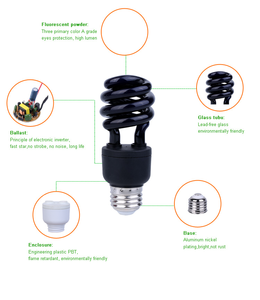 Lampada UV a Luce Nera ETL FCC 365nm <span class=keywords><strong>BLB</strong></span> 13W, Mezza Spirale - Product Image 3