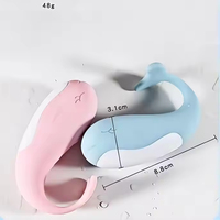 Produits pour adultes : Vibrateur oculaire vibrant télécommandé sans fil en forme de baleine, jouet sexuel portable pour femmes, stimulation du point G