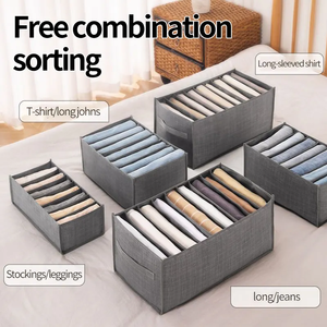 Foldable Non-Woven Fabric Organizer <strong>Box</strong> <strong>Wardrobe</strong> Jeans Storage <strong>Box</strong> for Clothes Shirt - Product Image 5