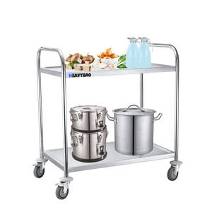 Chariot de Service en acier inoxydable, équipement de restauration, de 8 pouces, mobile, chariot de Service des aliments - Product Image 1