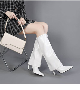 WenZhou fabbrica all'ingrosso nuovi stili non <span class=keywords><strong>sotto</strong></span> la punta del <span class=keywords><strong>ginocchio</strong></span> <span class=keywords><strong>stivali</strong></span> lunghi con tacchi alti scarpe per le donne - Product Image 5