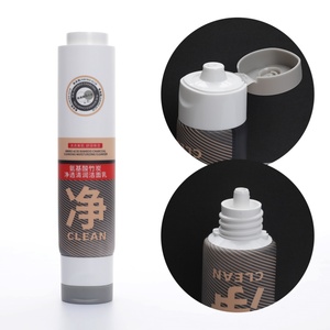 Luxury Customized 100ml Facial Cleanser Cosmetic <b>Tube</b> Round <b>Plastic</b> Squeeze Packaging - Product Image 1
