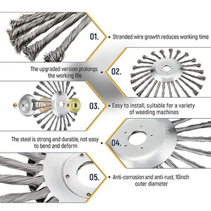 8inch 4-Stroke <b>Trimmer</b> Head String <b>Wire</b> Brush Cutter Blade Gasoline Lawn Mower Accessories OEM Parts Garden Tools - Product Image 6