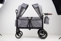 Poussette pliable double légère JT Other Frame pour nouveau-nés et tout-petits, chariot de voyage en tissu, pousser-tirer, pour 4 enfants, charge 20 kg