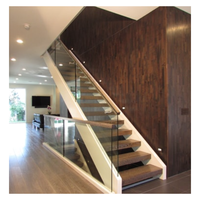 Panneaux d'escalier à double face découpés au laser avec motif confettis, inserts d'escalier en acrylique transparent à effet de bloc flottant