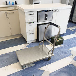 ステンレス鋼トロリートランスポーター折りたたみ式無声貨物フラットベッドトロリーステンレス鋼トロリー - Product Image 5