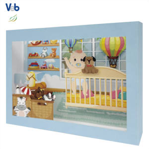 กล่องการ์ดขอบคุณแบบพับได้ 3 มิติ ดีไซน์มืออาชีพ ผลิตจากกระดาษแข็งเคลือบผิวแบบไม่เคลือบสี เป็นมิตรกับสิ่งแวดล้อม ทำด้วยมือ เหมาะสำหรับห้องเด็ก - Product Image 4