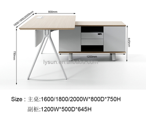 Chất lượng cao đương đại bằng gỗ quản lý bàn đồ nội thất thương mại với thiết kế tối giản dễ dàng lắp ráp bền - Product Image 3