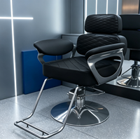 Chaise de salon hydraulique réglable en hauteur, pivotante à 360°, inclinable, pour salon de coiffure