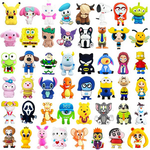 Cuentas de silicona 3D con forma de animales de grado alimenticio para bolígrafos infantiles, accesorios de cuentas sueltas, cuentas de silicona para bolígrafos, llaveros y manualidades DIY - Product Image 1