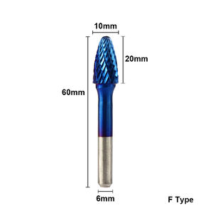 Mũi Mài Xoay Cacbua Vonfram 6X10Mm, 1 Mũi Mài Mài Mài Mài Mài Mài Kép Màu Xanh Dương Siêu Nano - Product Image 3
