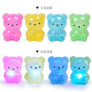 Factory Wholesale New Bear Animal Decompression Pinch Soft Rubber <b>Squeeze</b> Vent <b>Ball</b> Luminous Toy Squishy Toys DMG - Product Image 5