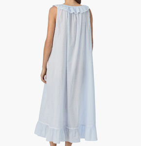Ropa <span class=keywords><strong>de</strong></span> Dormir Ecológica para Mujer, Camisón Romántico y Transpirable con Cuello <span class=keywords><strong>de</strong></span> <span class=keywords><strong>Muñeca</strong></span> y Estampado <span class=keywords><strong>de</strong></span> Puntos Suizos, Pijamas Femeninos - Product Image 4