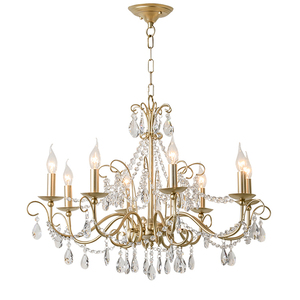Lustre en cristal vintage en cuivre de style américain classique de luxe français pour <span class=keywords><strong>restaurant</strong></span>, salon, hôtel, chambre à coucher, luminaires suspendus - Product Image 1