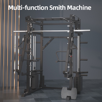 Équipement d'entraînement commercial de gymnastique à domicile tout en un formateur banc presse Squat Rack Power Rack Smith Machine avec système à double poulie